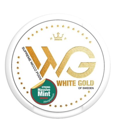 WHITE GOLD Strong Massive Mint – Hoogwaardige Sterke Nicotinezakjes van Topkwaliteit